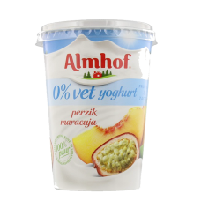 Almhof roomyoghurt perzik 0% halve liter  